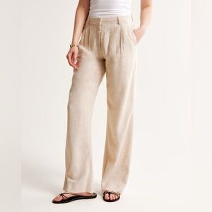 Abercrombie & Fitch Tan Wide-Leg Pants